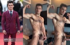 Levi Conely shows off his hairy body