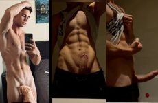 JesusxVIP flexes and jerks his rock hard cock