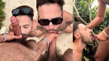 Igor Lucios and Milo Galician – cruising at gay beach