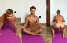 Fit twink works out naked