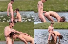 Twinks fuck in the stream