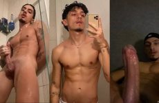 TikToker Pedro Del Penho (delpenho) jerks off in the shower