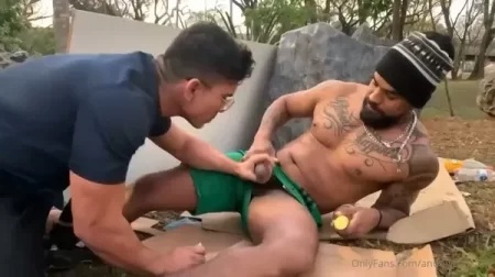 Andrey Cam and Guilherme Gaucho fuck in the tent