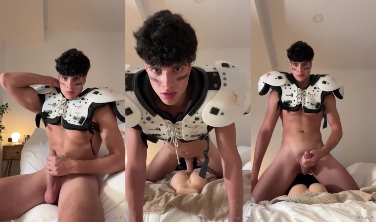 Ethan_pr – Fucking my toy while wearing my football shoulder pads