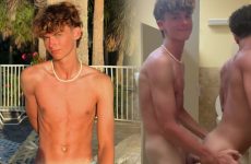 18 year old boyfriends fuck in the public bathroom while on family vacation – Jacktwinkie