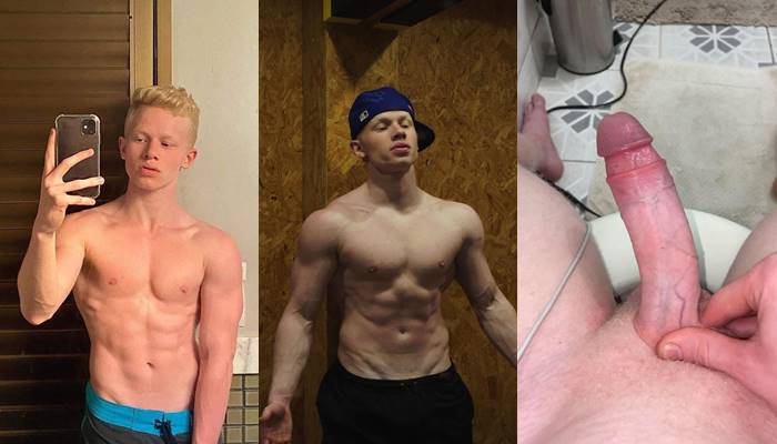 Influencer Albbino shows off his cock – a compilation