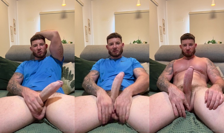 Hard Valentine (HardTomXXX) – Jerking my big fat cock and spraying my load everywhere