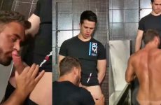 Logan Moore sucks Brute Club in the bathroom