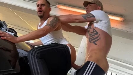 Tian Tao fucks Deepthroat raw in the parking lot