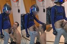 Andflix – sucking the delivery driver’s fat cock