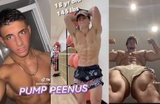 Compilation of young fit guys showing off their bodies