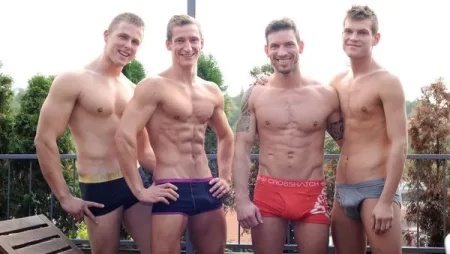 Felix Ryha, Rado Zuska, Tibor Rysavy, Vladimir Kruty group fuck