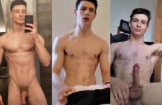 Leandavexx jerks his cock on the sofa