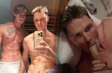 Louraint gets a blowjob from Czechgaytwins