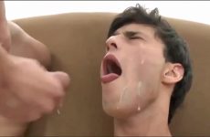 Twink gets fucked before taking a huge load to the face