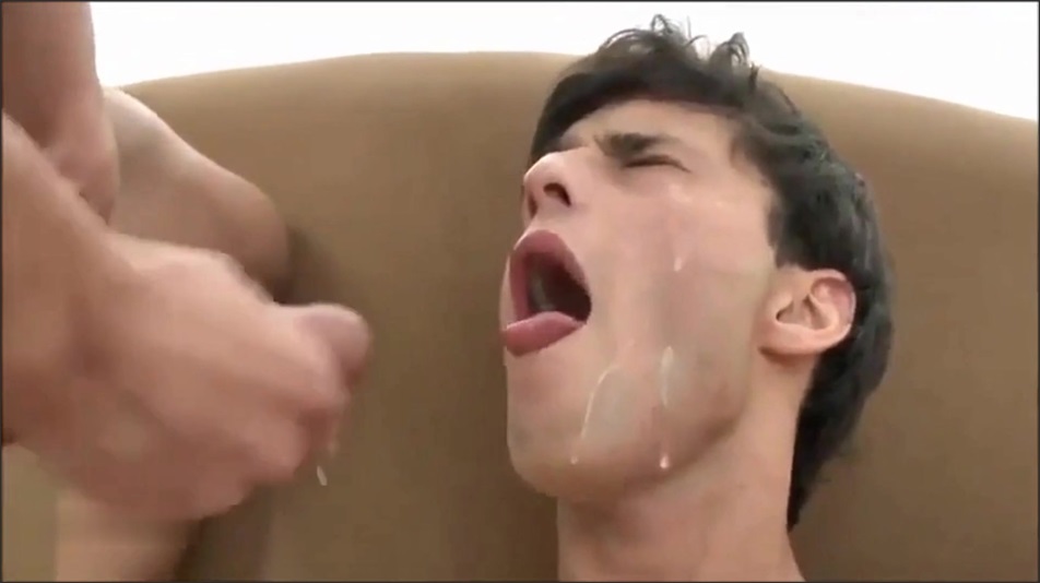 Twink gets fucked before taking a huge load to the face