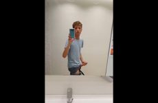 Jaden Heart (Jaden_big) jerks off in a public bathroom