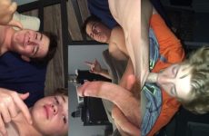 Twink and bf jerk together and stick toys up their holes
