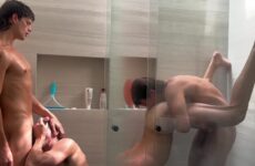 River Stone fucks Denver Lux (Kaden Connors of Heated Rivalry) in the shower