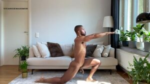 Doing some naked yoga – Titanius Maximus