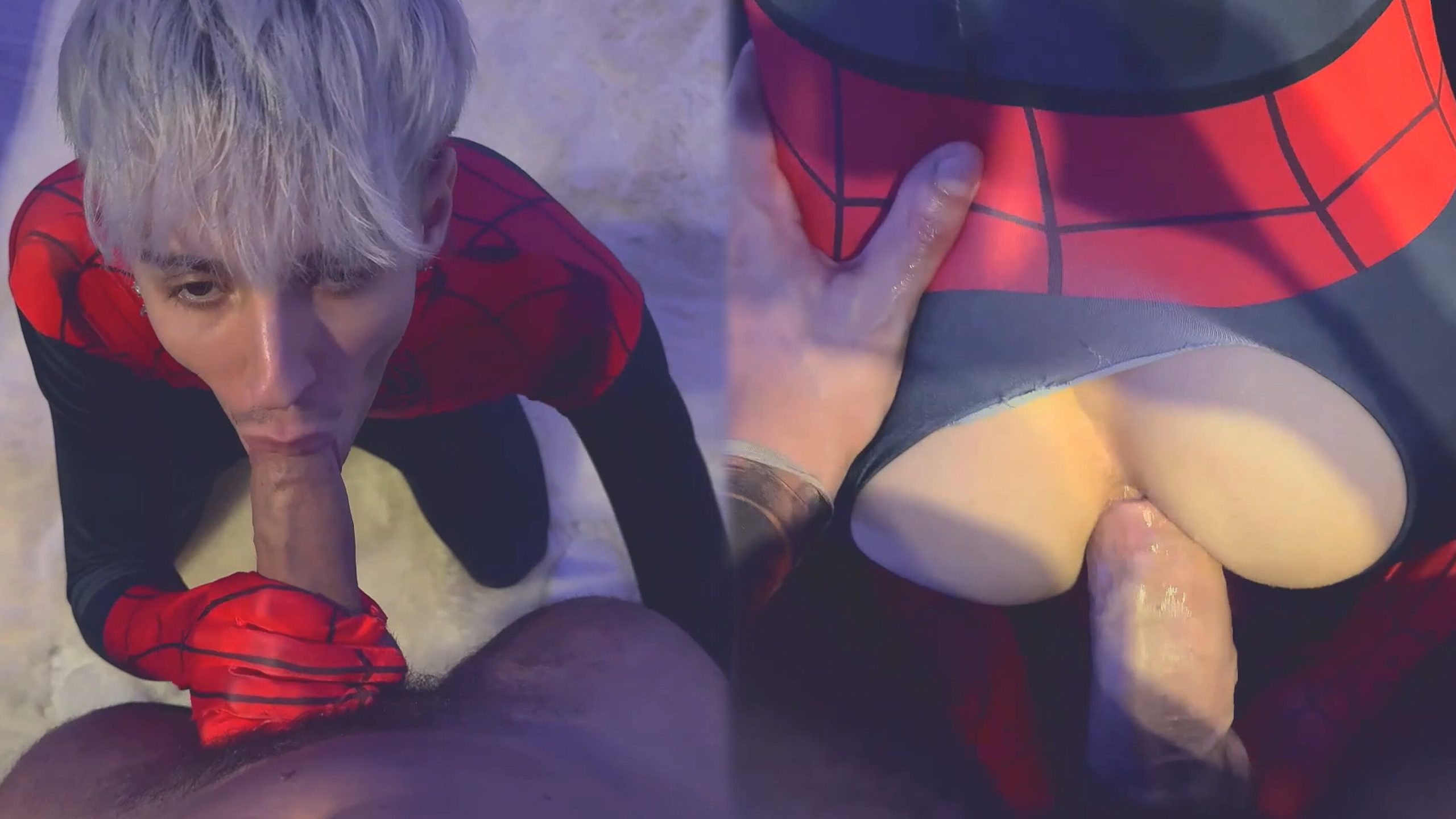 Italian twink Gabriel Dior gets fucked in his spiderman suit