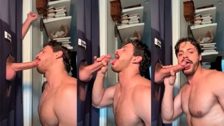 Jack Emhoff and King Cock – GloryHole blowjob