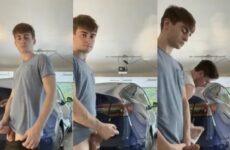 A quick jerk while bro cleans the car