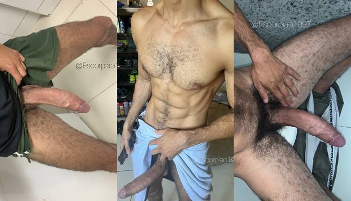 Noah XXL (Escorpiao1997) shows off his massive cock and cums