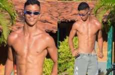 MacDove shows off his rock hard cock