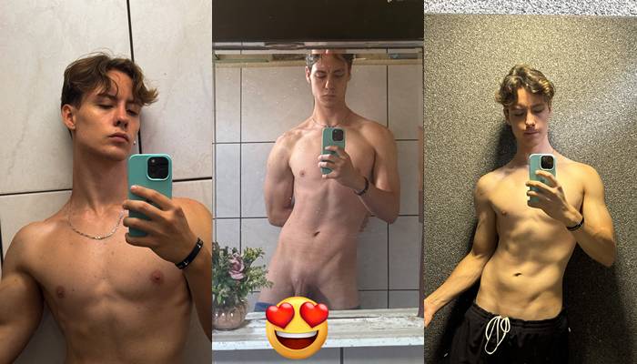 Marcos Mazu bounces on a dildo in the bathroom while he jerks off