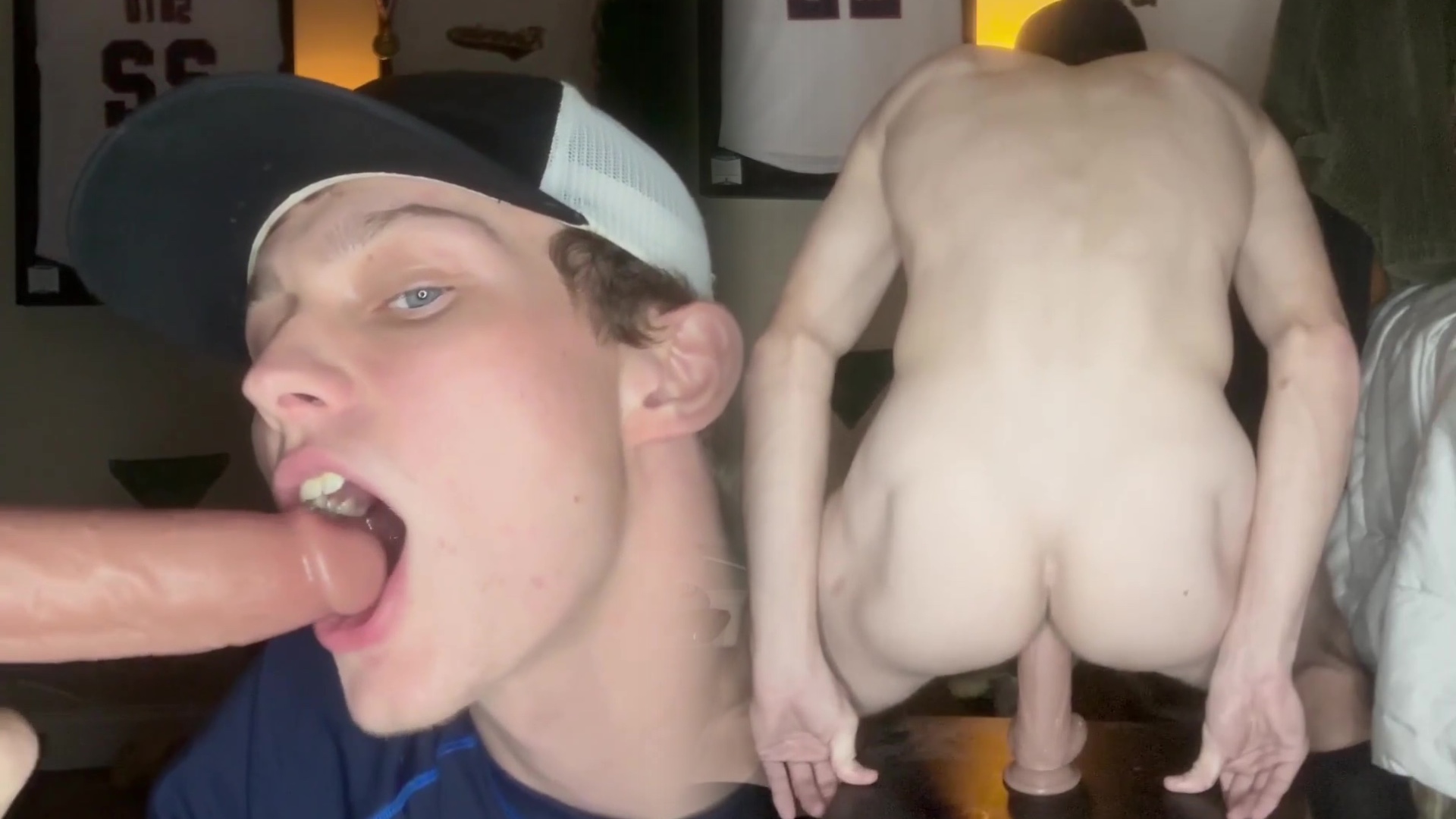 SamBoxer sucks a toy before riding it