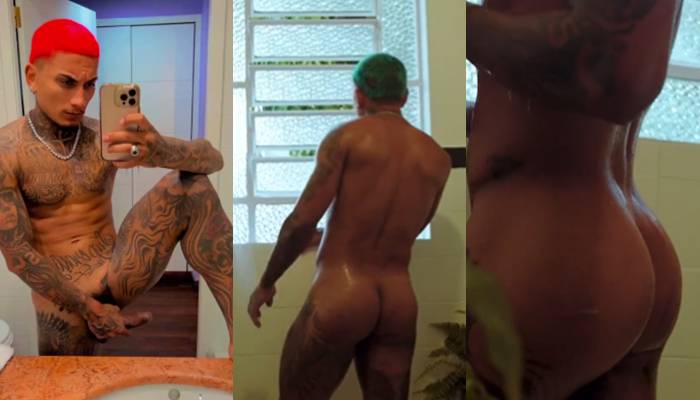 Dynhoalves takes a shower