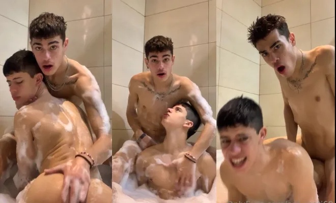 Onlymati69 gets fucked in the bath - JustTheGays.com - Stream the newest and hottest free gay porn videos from OnlyFans, JustforFans, GayForFans, myvidster, and 4myfans