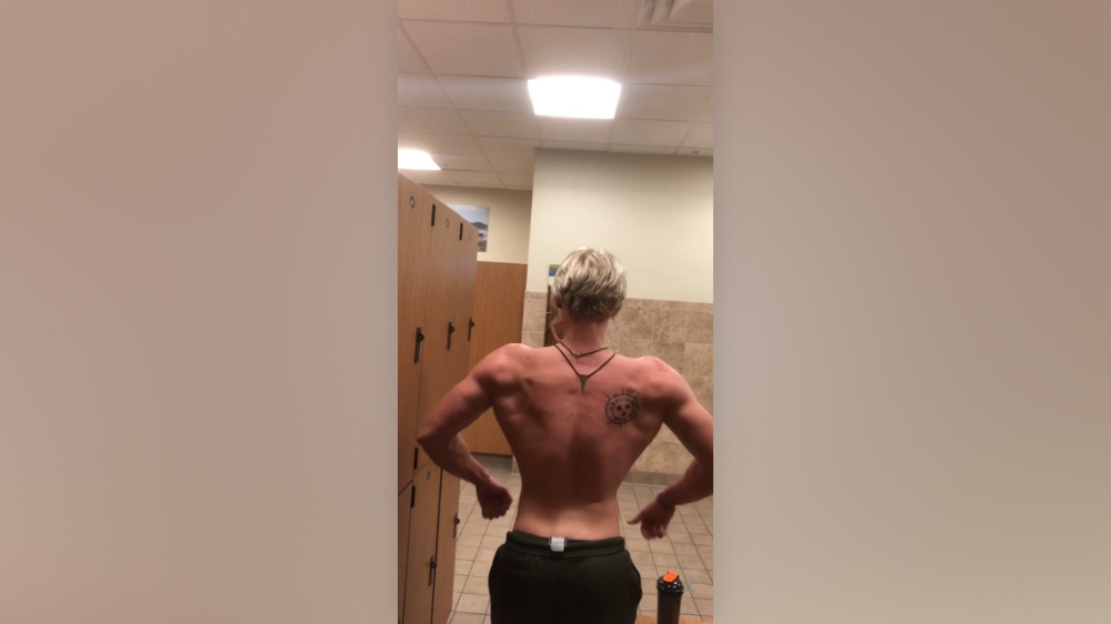 Flexing after a workout – Chase Stobbe (cmschse) Flexing after a workout – Chase Stobbe (cmschse)