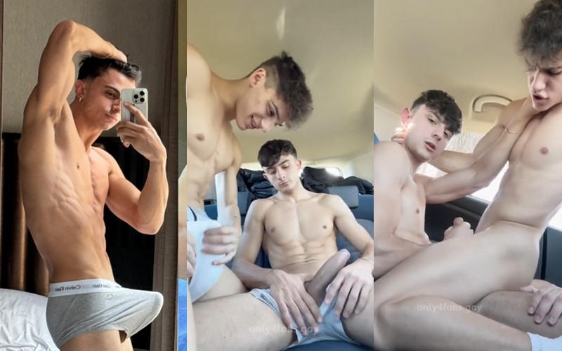 Kevin Guastella (hotkev) gets fucked by hard by Rykyxl (Teo XL) in the back of the car
