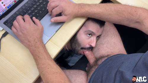 NicksLuckyCharm – Visiting Dad at Work – sucking, rimming, and feet play