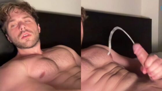 Chathot8pack jerks off and plays with his cock for almost an hour