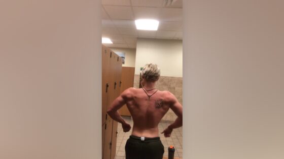 Flexing after a workout – Chase Stobbe (cmschse)
