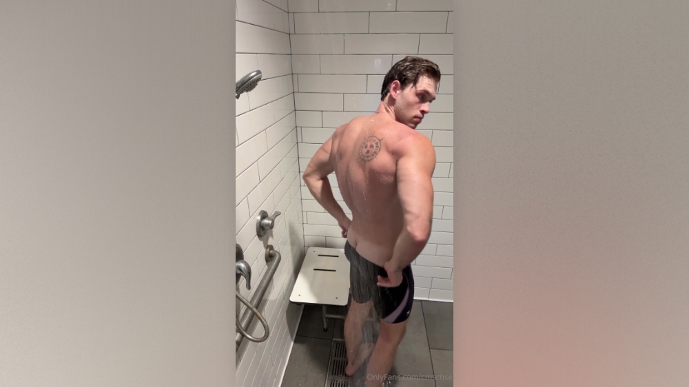 Showing off my young fit body in the shower Chase Stobbe