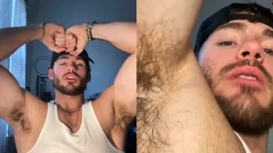 Influencer shows off his sweaty pits for his followers – kinghercules