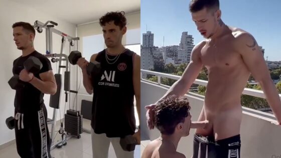 salvadormtin – three guys fuck after a workout