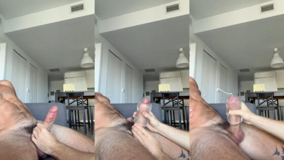 Letting a friend jerk me off with a toy until I cum – Joey Sacco (joeysacco)