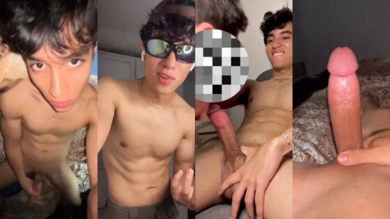 Compilation of a cute twink jerking off, getting a BJ, and playing with his hole
