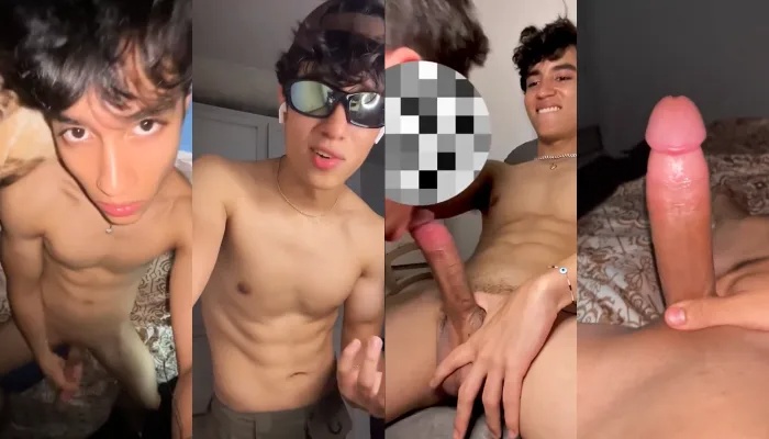 Compilation of a cute twink jerking off, getting a BJ, and playing with  his hole