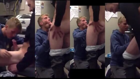 Twink sucks cock in the manager’s office