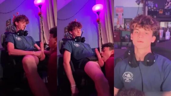 Twink takes a break from gaming to get his massive cock sucked