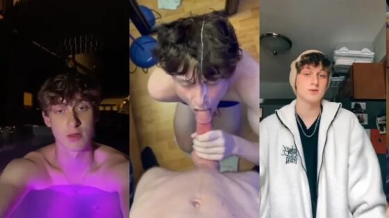 Tiktoker twink gives his friend a big facial