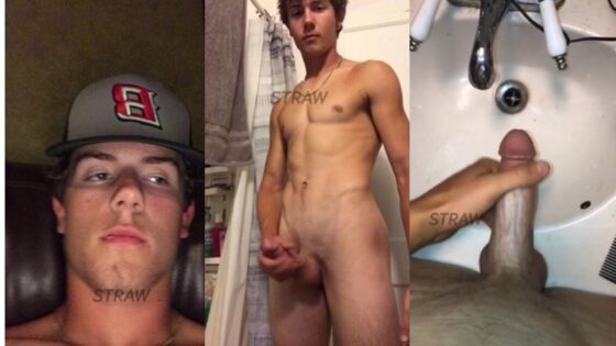 Twink plays with his cock and shows off his body in the bathroom