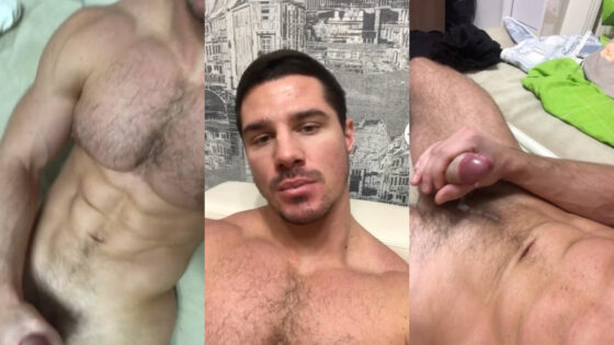 Stroking my cock and cumming over my muscular body – Dmitrii Averianov (averyanov)