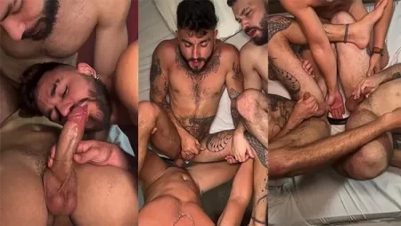Thi, WantonBoy and Master Ikarus – Two submissives for one top – Gay threesome between Latino